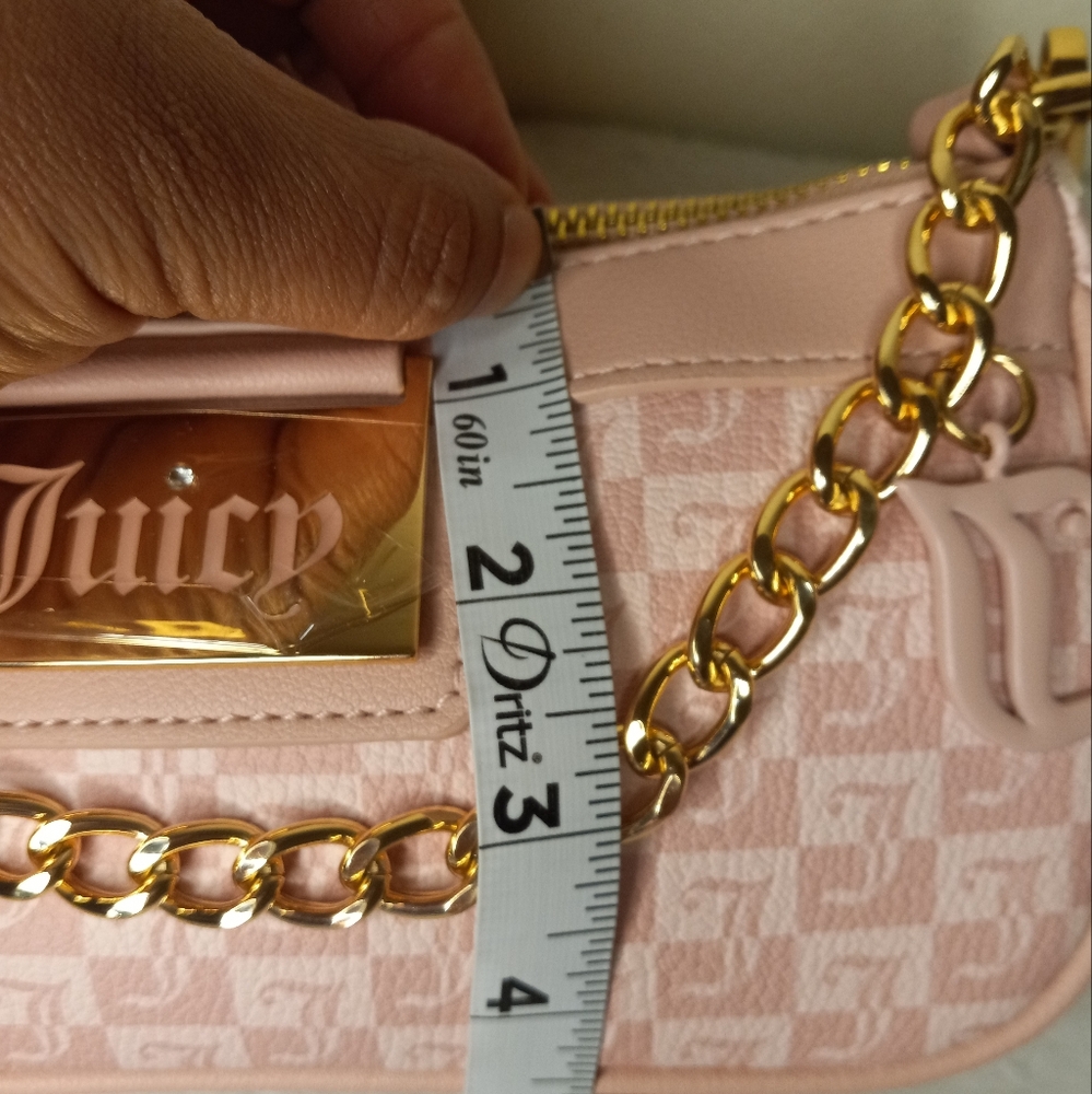 NWT JUICY COUTURE PINK AND WHITE CROSSBODY - Picture 4 of 5
